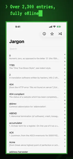 Jargon: Hacker Dictionary screenshot 1