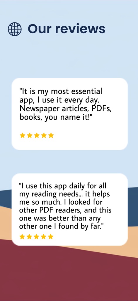 Voice Dream - Natural Reader - Discover authentic user testimonials highlighting the app's impact on daily reading and productivity, complete with star ratings that reflect widespread satisfaction.