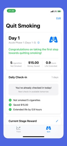 Quit Smoking Vaping Smoke Free iPhone screenshot