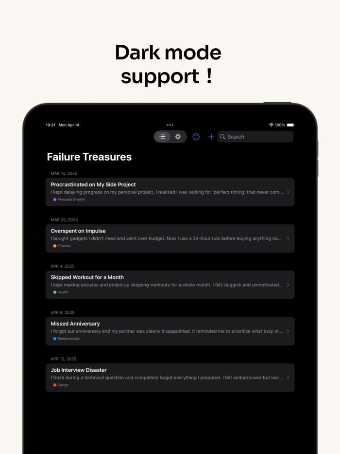 Memo for success Failure Memo