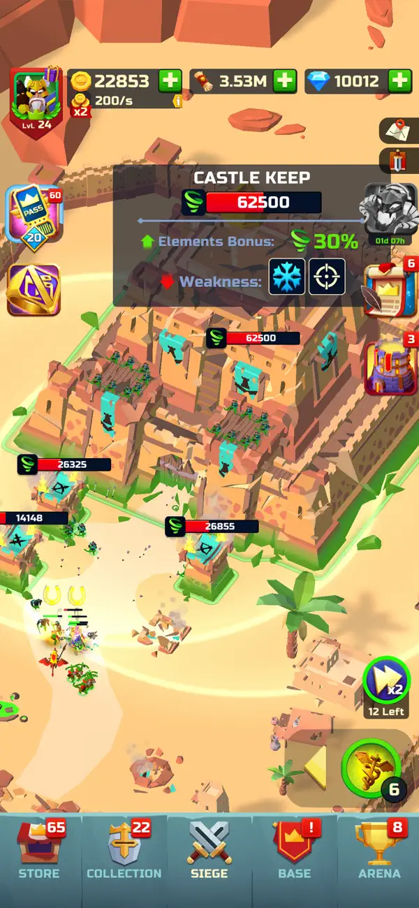 Idle Siege: Army Tycoon Game iOS Mod IPA screenshot 3 - iOS game interface