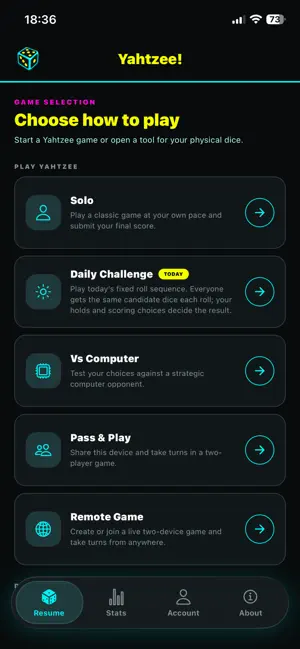 Yahtzee Hub! screenshot 2