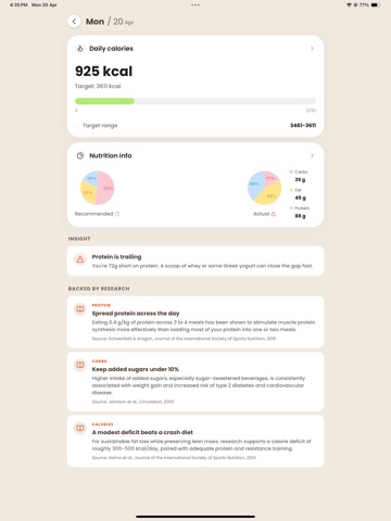 Proteine - AI Protein Tracker iPad screenshot