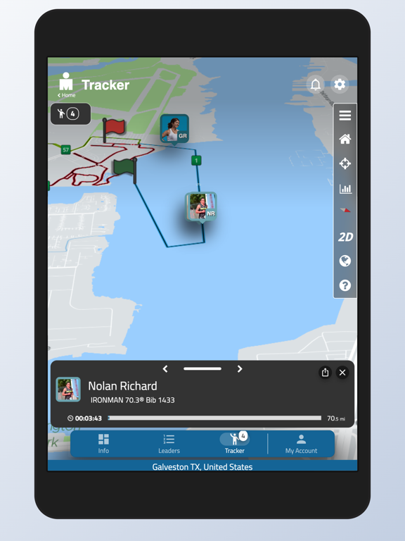 IRONMAN Tracker iPad app afbeelding 4