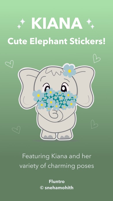 Cute Elephant Stickers - Kiana Screenshot