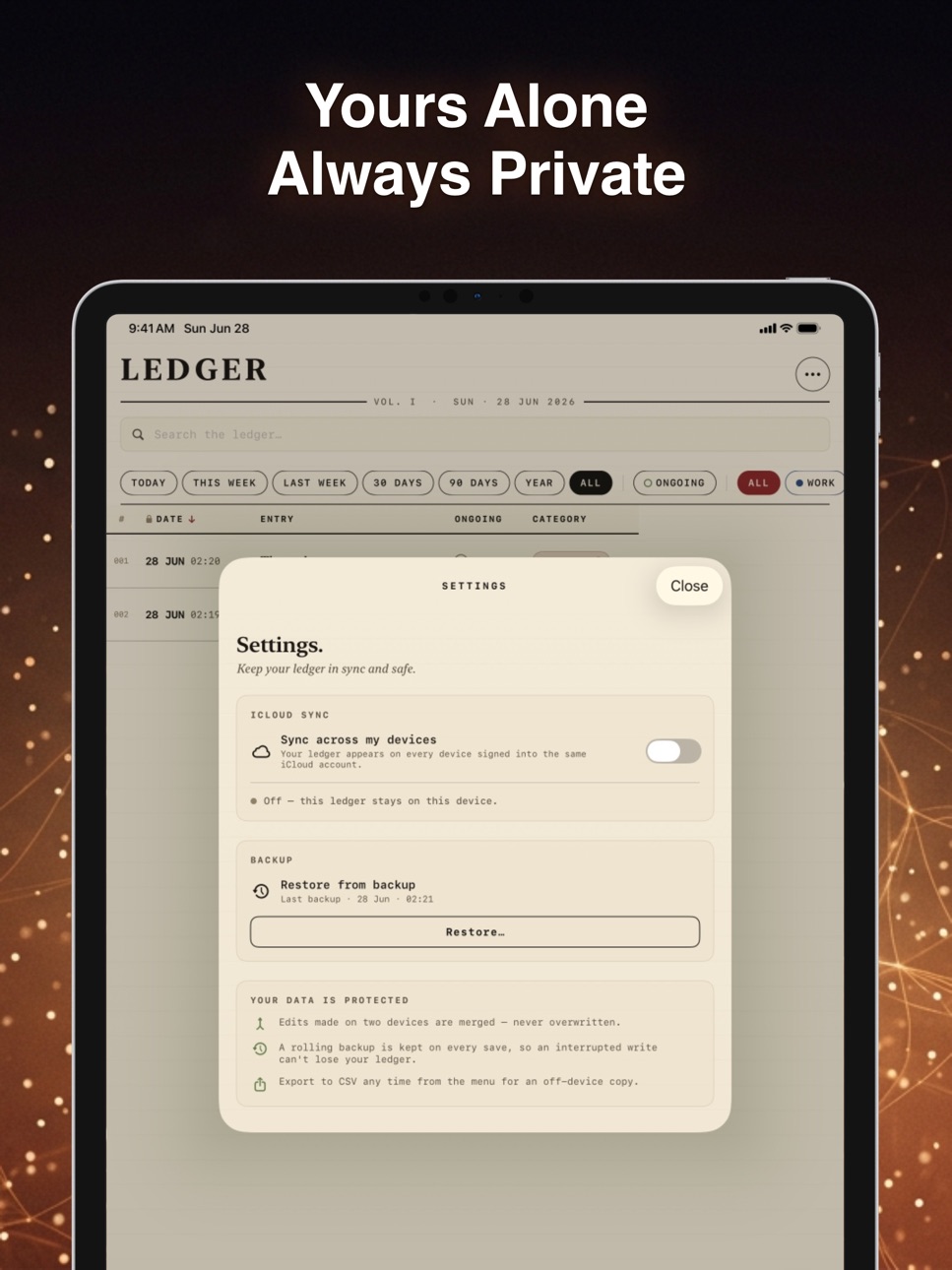 iPad screenshot