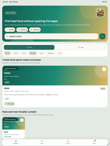 Halal Food Near Me iPad screenshot