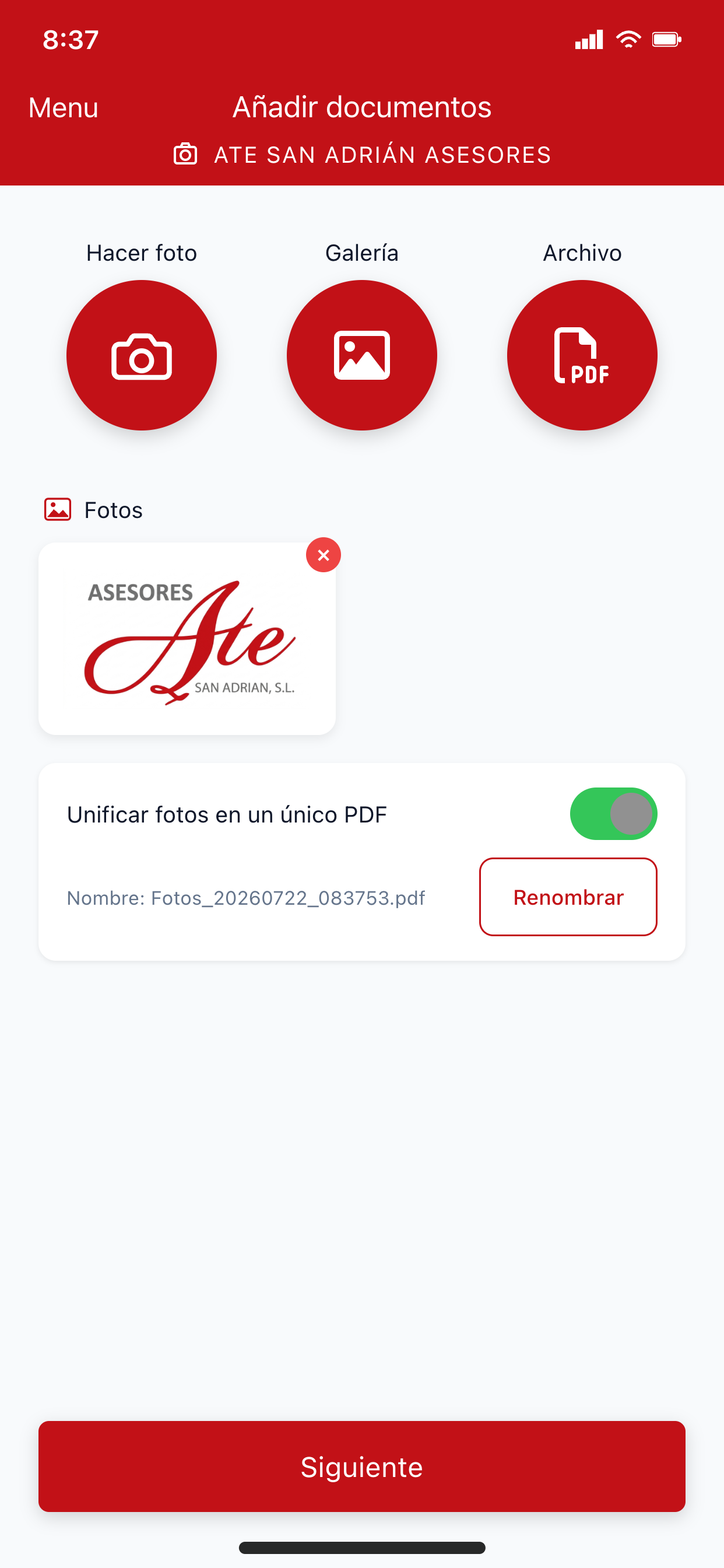 ATE ASESORES SAN ADRIAN SL. screenshot 4
