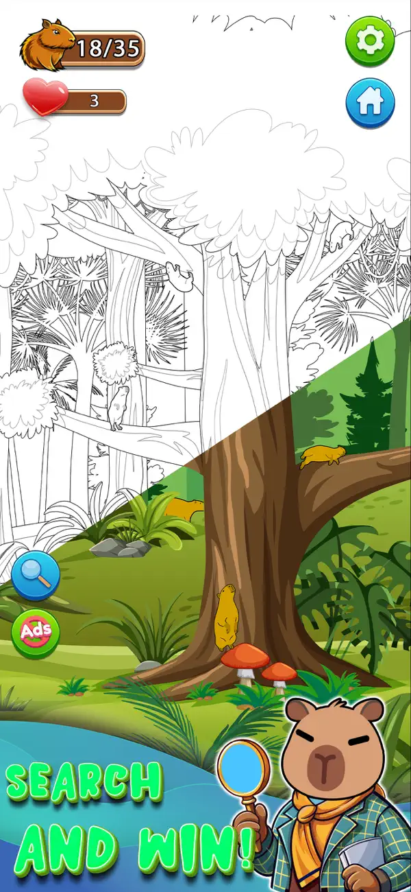 Screenshot #3 pour jeu trouver le capybara