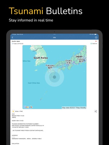 Earthquake+ Alerts & Tracker iPad screenshot