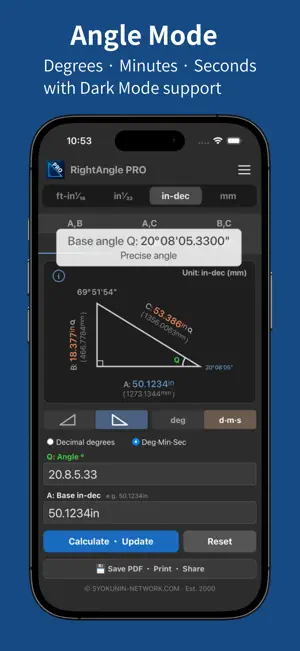 Right Angle PRO - Factory Calc screenshot 2