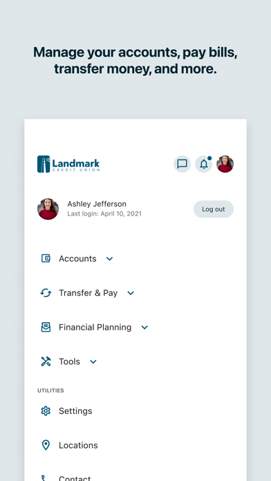 Landmark Credit Union Mobile iPhone screenshot 4 - Finance app