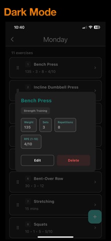 Weekly Gym Planner screenshot