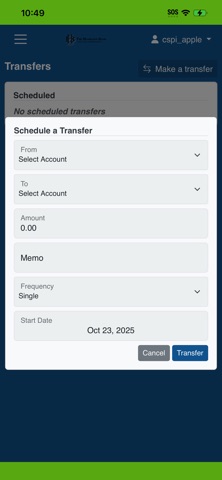 The Hamilton Bank iPhone screenshot