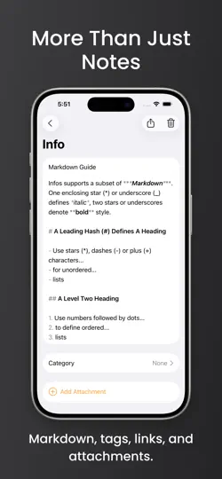 Скриншот Infoplane: Short Notes Manager на iPhone 4