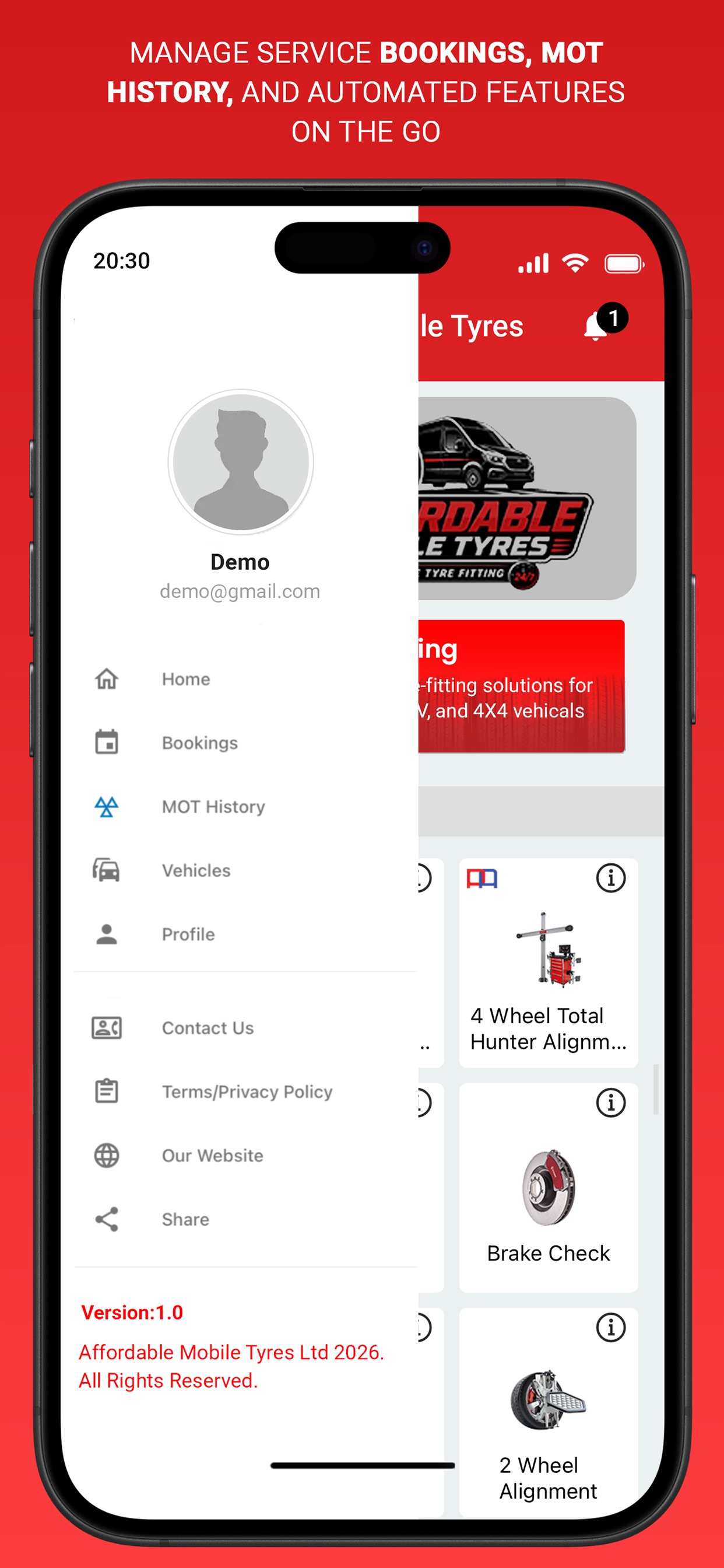 Screenshot 1 of Affordable Mobile Tyres Ltd