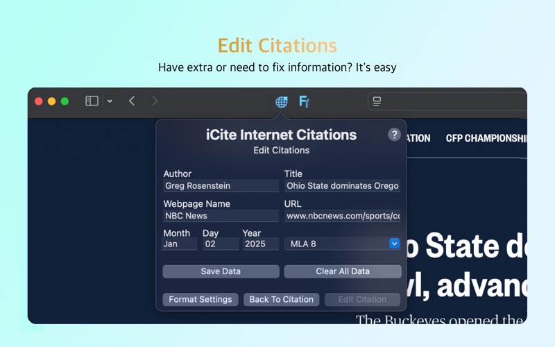 iCite screenshot