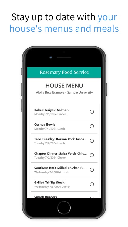 Rosemary Food Service App