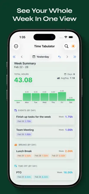 Time Tabulator screenshot 2