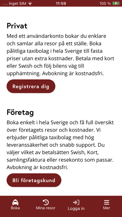Södertälje Taxi Screenshot