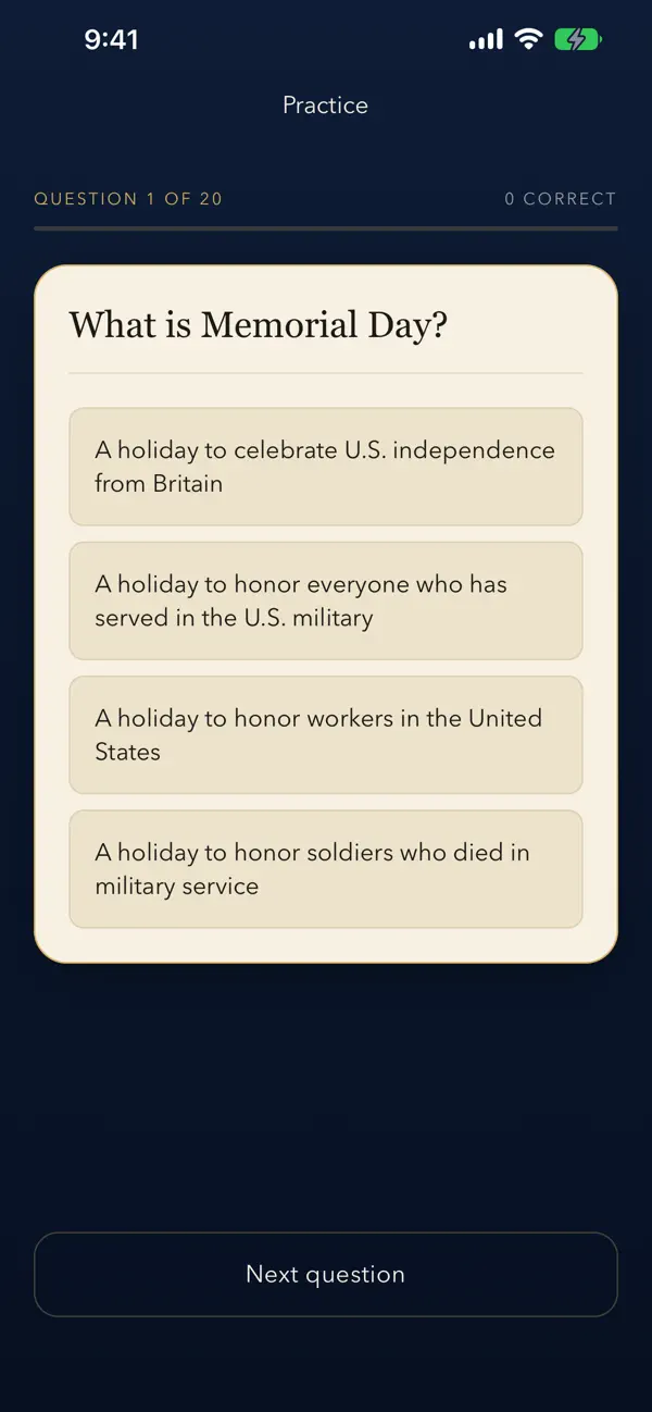 Screenshot #3 pour Citizenship Test Prep