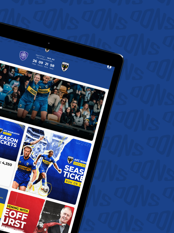 AFC Wimbledon iPad screenshot 2 - Sports app