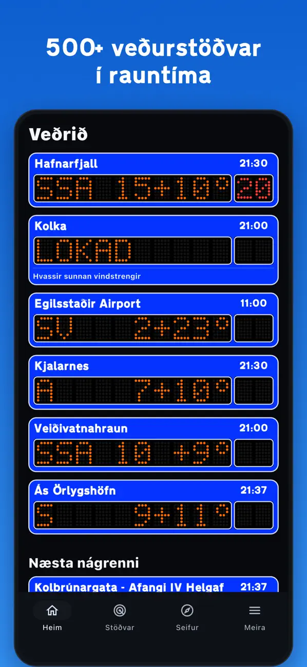 Screenshot #1 pour Veðrið - Veður á Íslandi