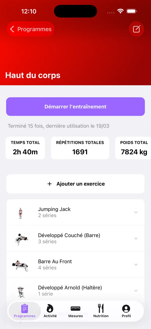 Screenshot #2 pour Switup - Musculation & Fitness