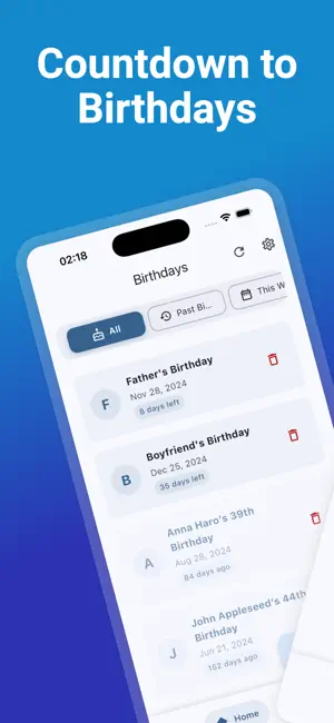 Birthday Countdown | Reminder screenshot 1