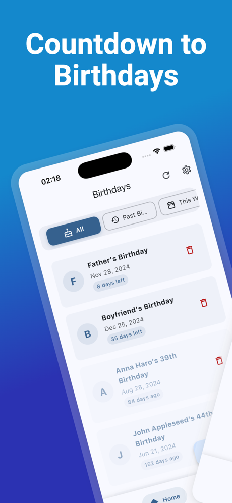 Birthday Countdown | Reminder screenshot 1