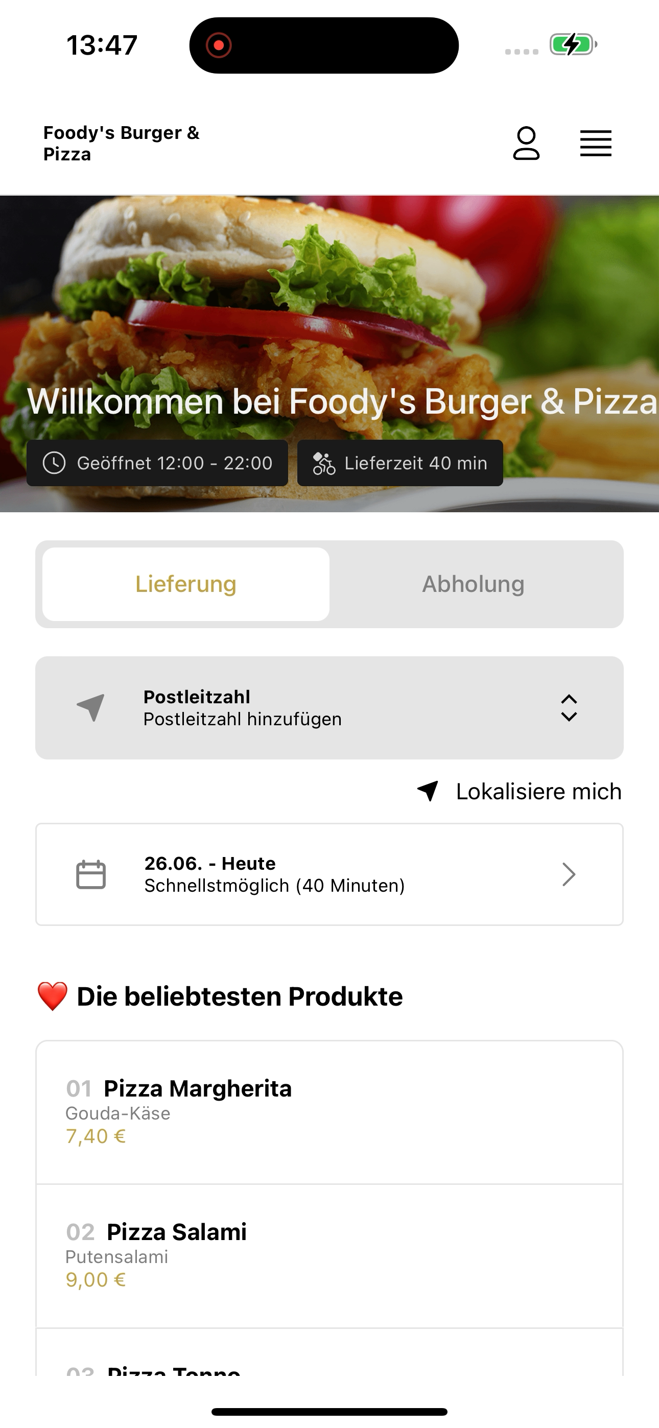 Foody's Burger & Pizza