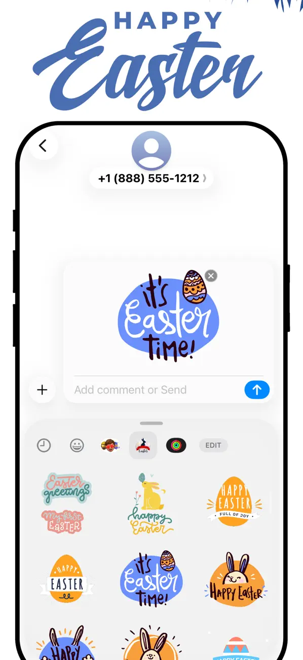 Screenshot #3 pour Happy Easter Stickers & Emojis
