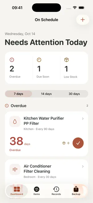 On Schedule Home Alerts screenshot 1
