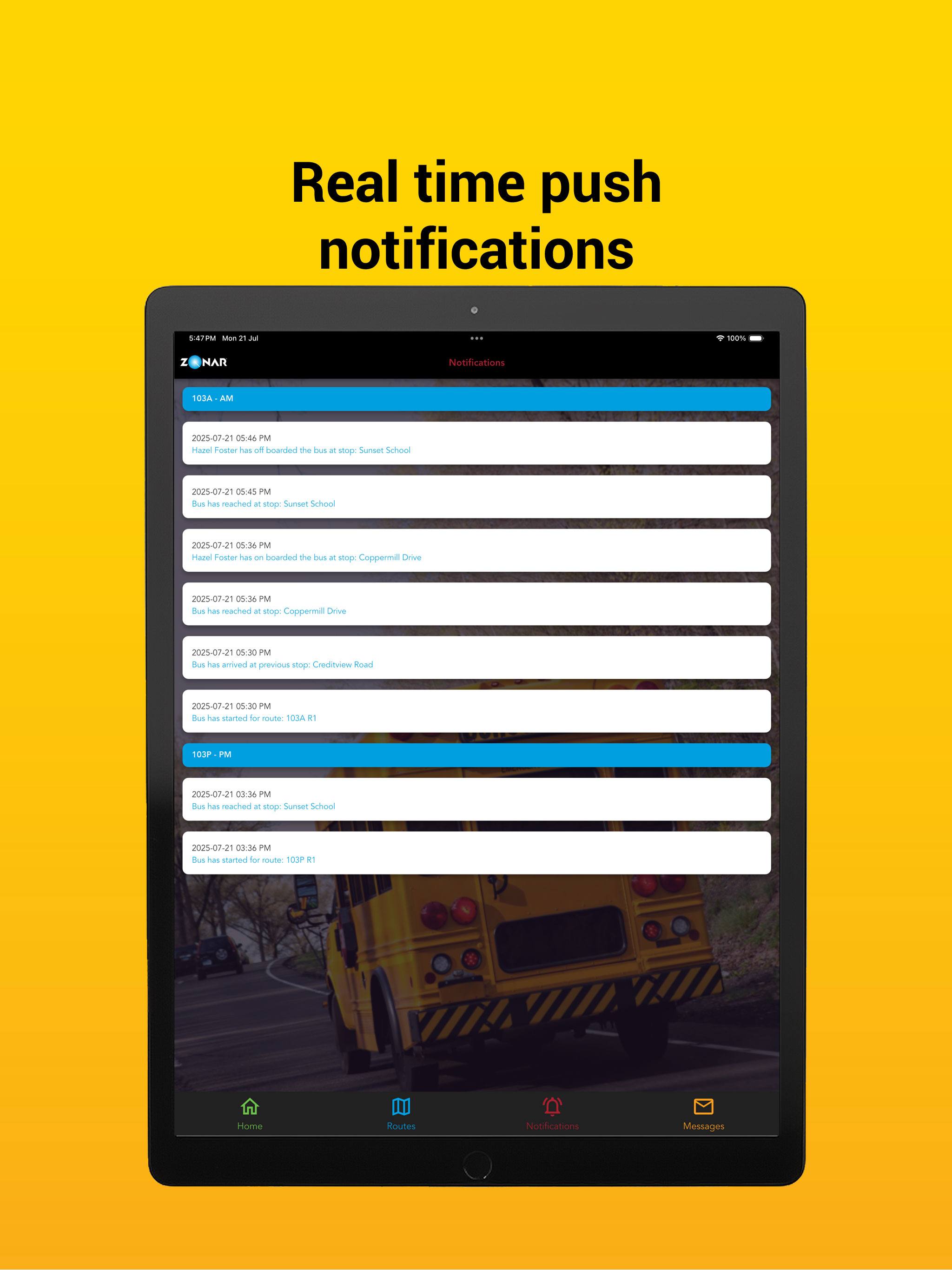Zonar Bus Suite Parent screenshot 11