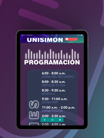 Unisimón Radio iPad screenshot