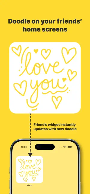 Mood: Friendly Doodles Widget screenshot 1