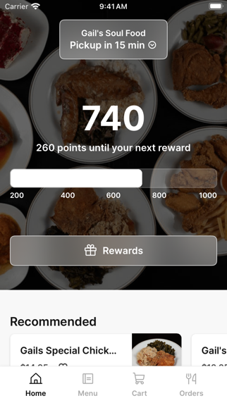 Gail's Soul Food To Go iPhone screenshot 1 - Food & Drink app