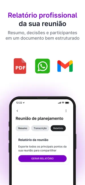 Grava AI: Gravador de Reuniões iPhone screenshot 6