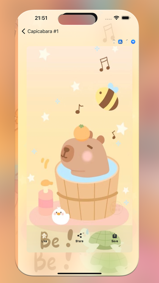 #3. Cute Kapi Capybara Wallpaper (iOS) Podle: Mohammed Sahraoui