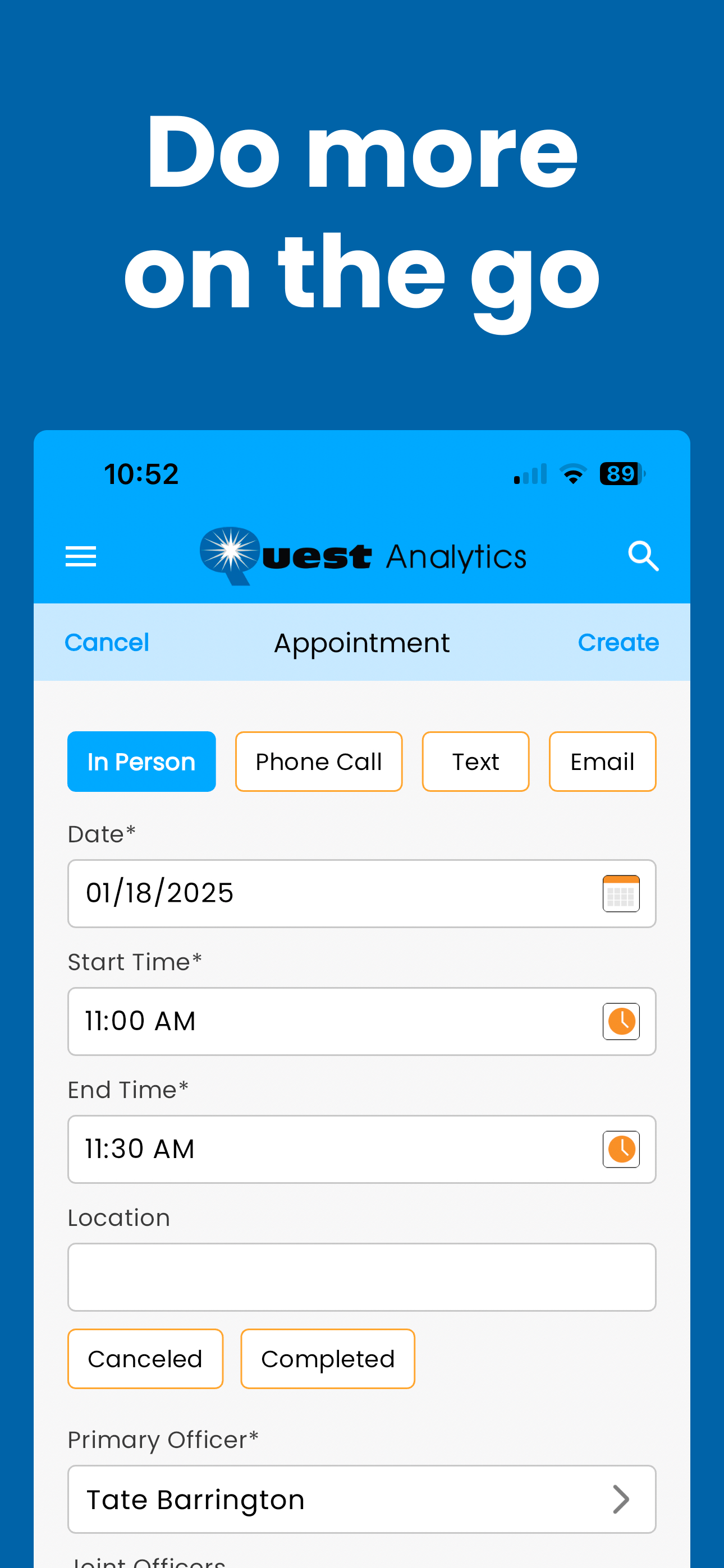 Quest Analytics CRM
