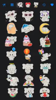 cute elephant stickers - kiana iphone bildschirmfoto 3