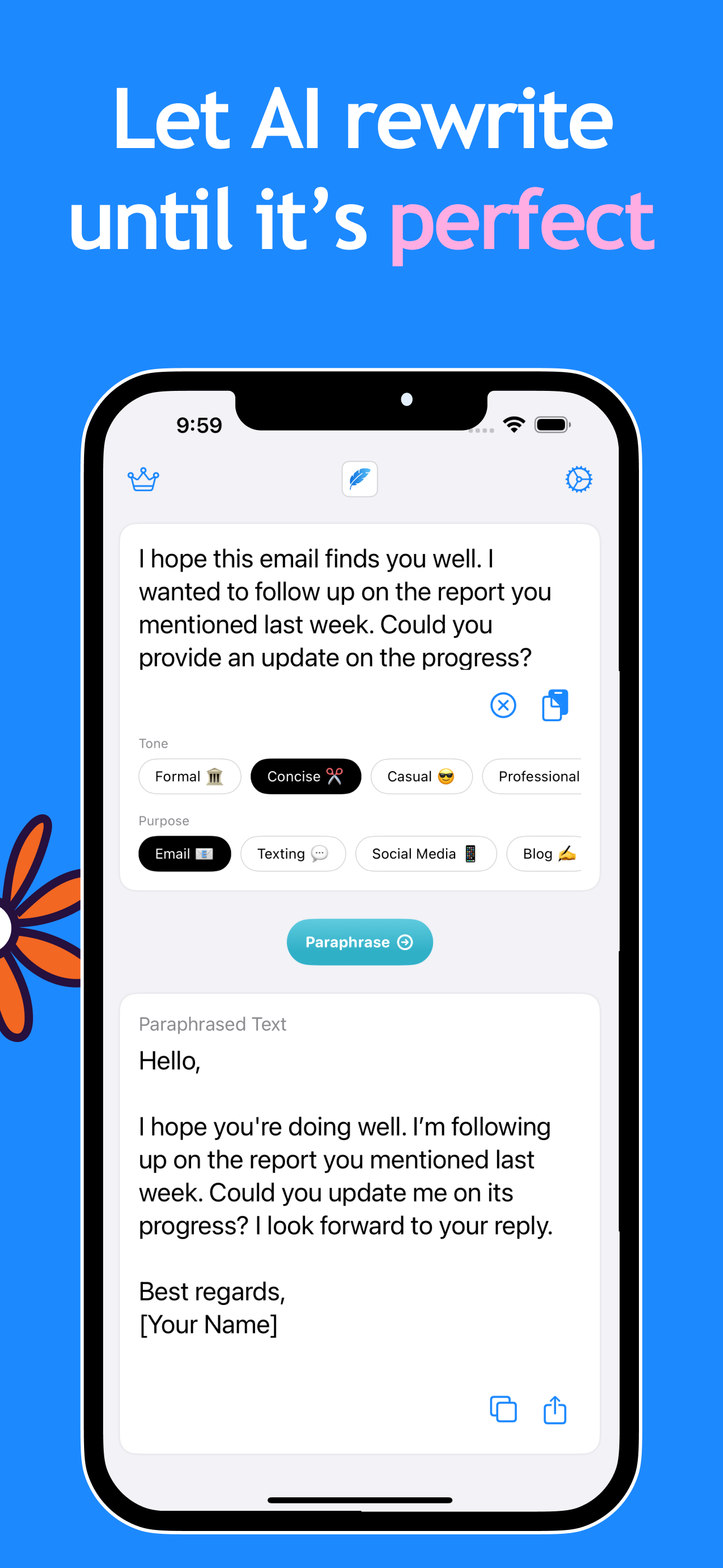 Paraphrase Tool - Para screenshot 2