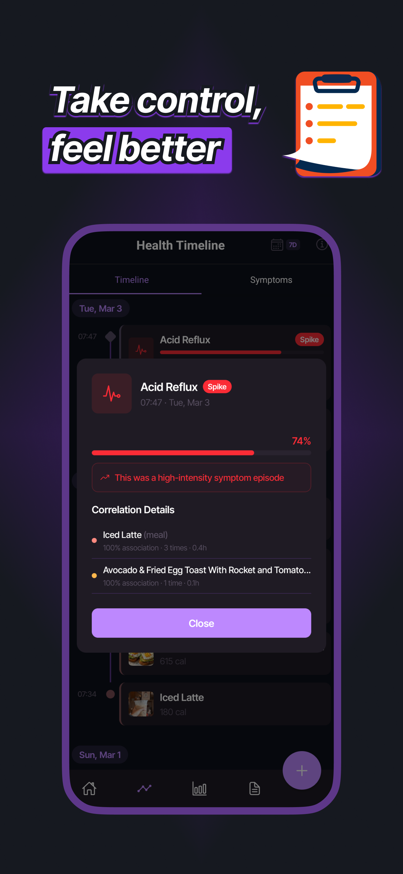 TrackSense: Calorie & Symptoms