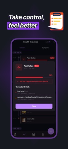 TrackSense: Calorie & Symptoms Screenshot 6 of 8