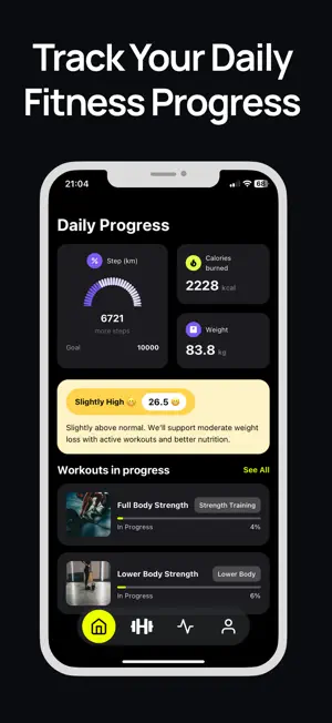 Home Fitness Workouts FitConfi screenshot 1
