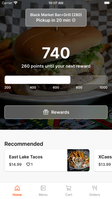 Black Market Bar and Grill iPhone screenshot 1 - Food & Drink app