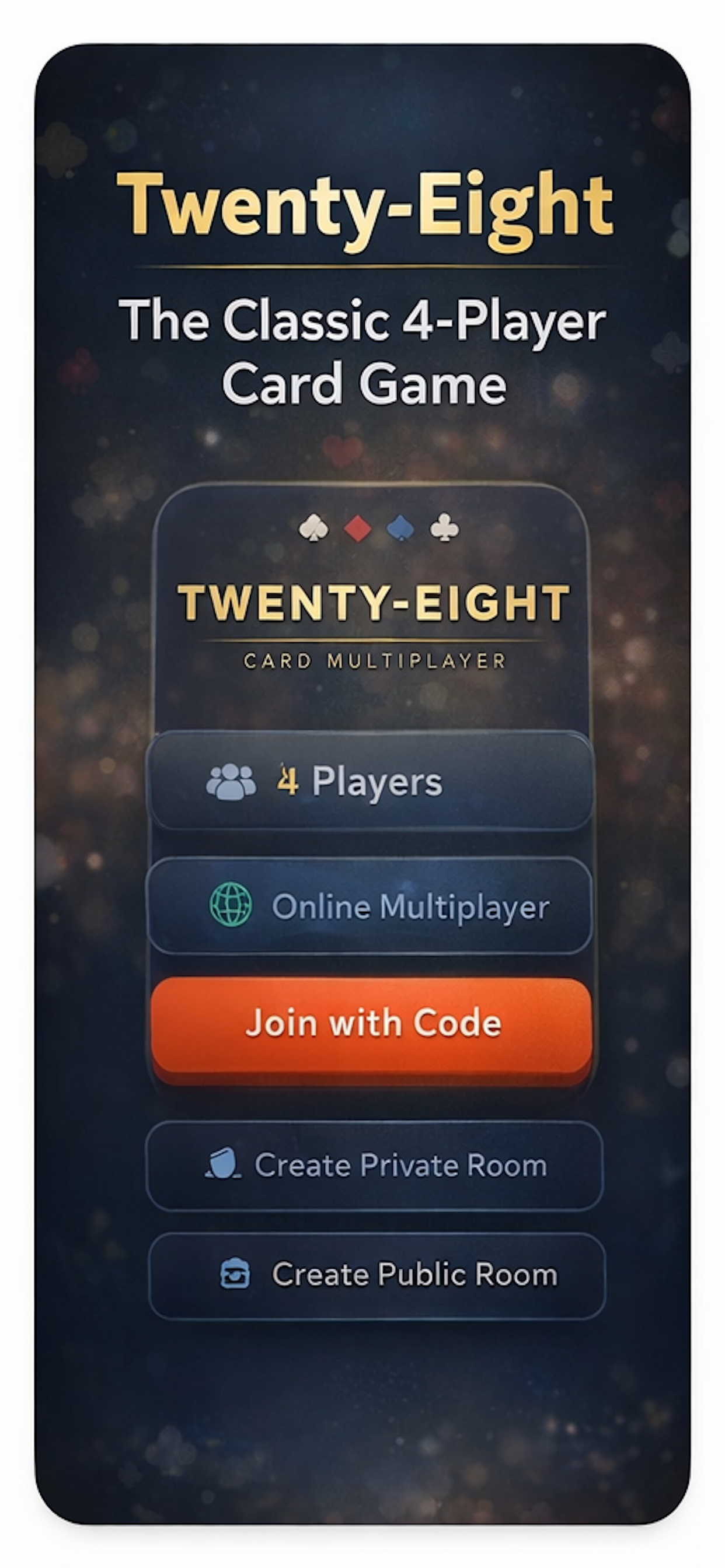 Twenty Eight Card Game