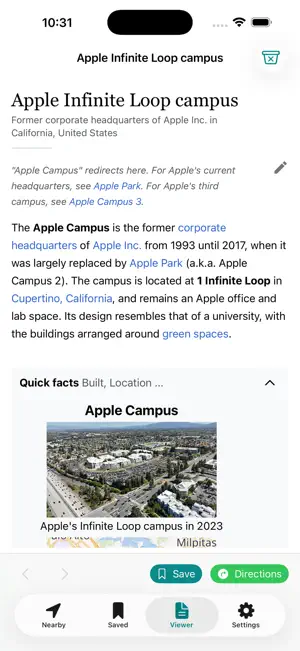 WikiRadius screenshot 2