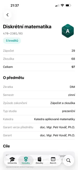 VŠB APP screenshot 3