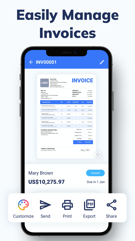 #4. Invoice Maker - Simple & Fast (iOS) Podle: Gulooloo Tech